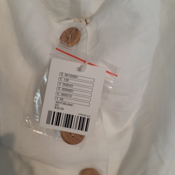 NWT Urban Outfitters White Button Down Dress - Picture 5 of 9